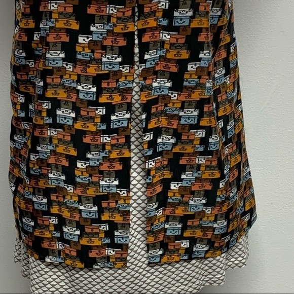 Anthropologie Porridge | Small |Split Back Suitcase Print Layered Swing Tank Top - Picture 4 of 15